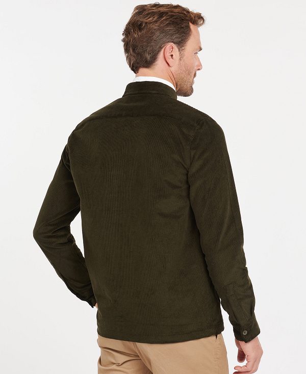 Barbour Cord Overshirt Olive | BABO87654