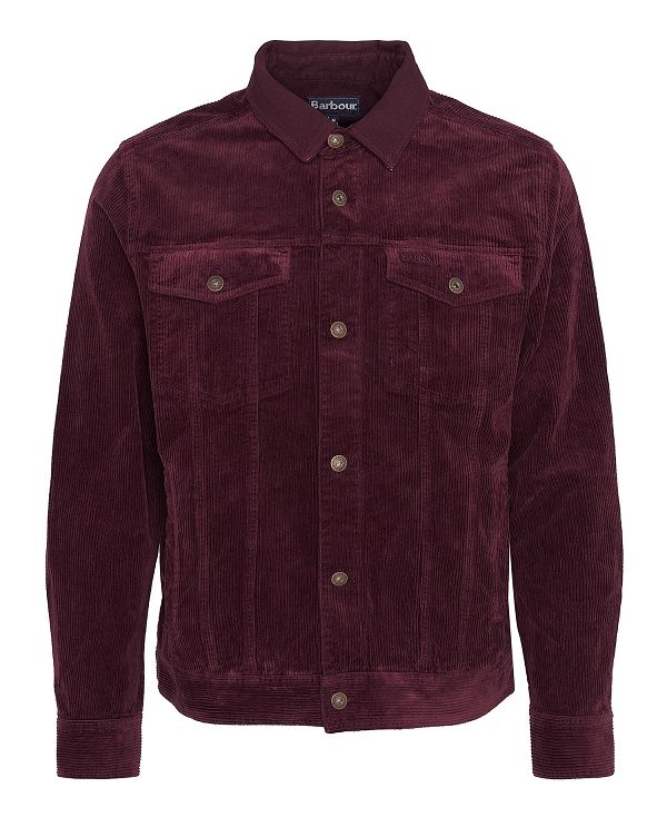 Barbour Cord Overshirt Red | BABO88005