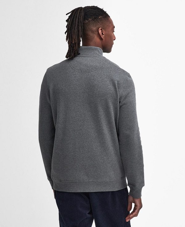 Barbour Cotes Half-zip Sweatshirt Grey | BABO88683