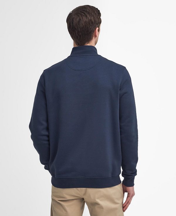 Barbour Cotes Half-zip Sweatshirt Navy | BABO88495