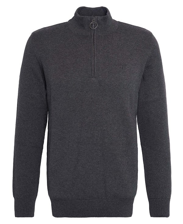 Barbour Cotton Half Zip Jumper Grey | BABO88657