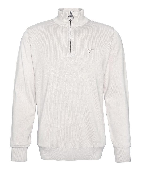 Barbour Cotton Half Zip Jumper Mist | BABO88607