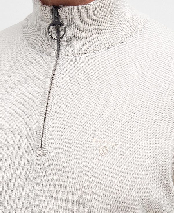 Barbour Cotton Half Zip Jumper Mist | BABO88607