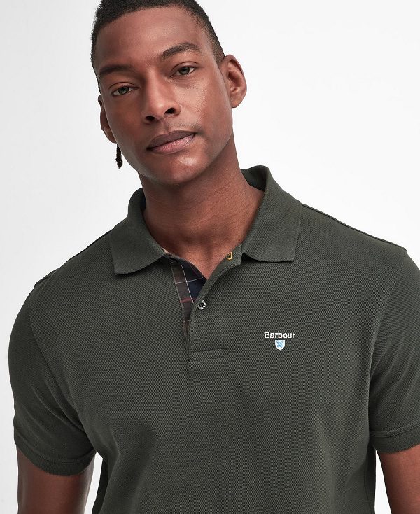 Barbour Cotton Polo Shirt Green | BABO88232