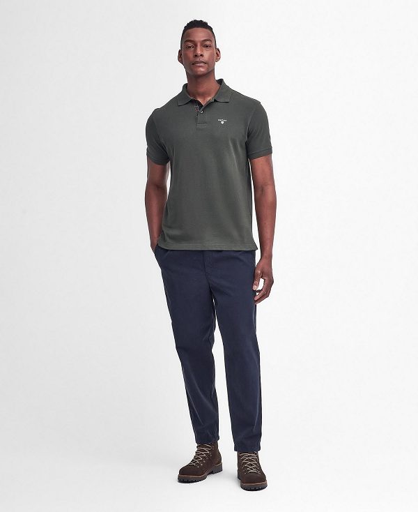 Barbour Cotton Polo Shirt Light Moss | BABO88228