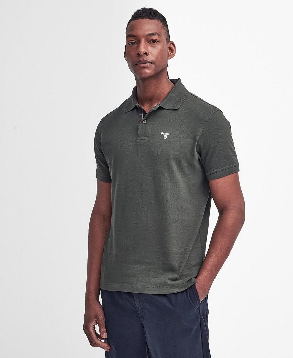 Barbour Cotton Polo Shirt Light Moss | BABO88228