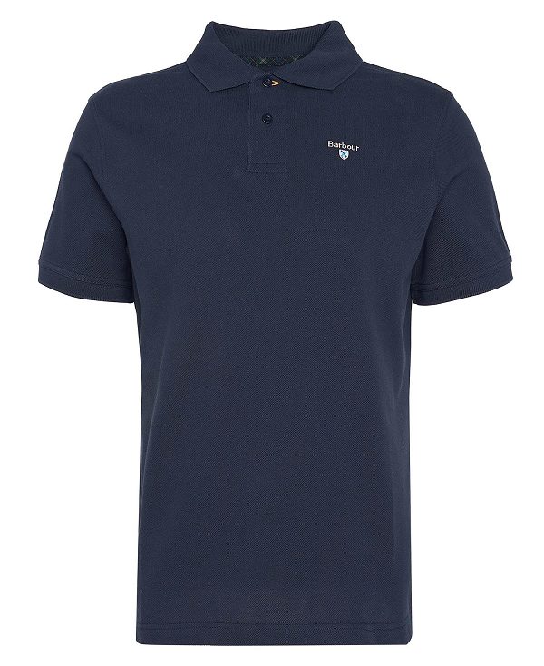 Barbour Cotton Polo Shirt Sapphire Navy | BABO88226