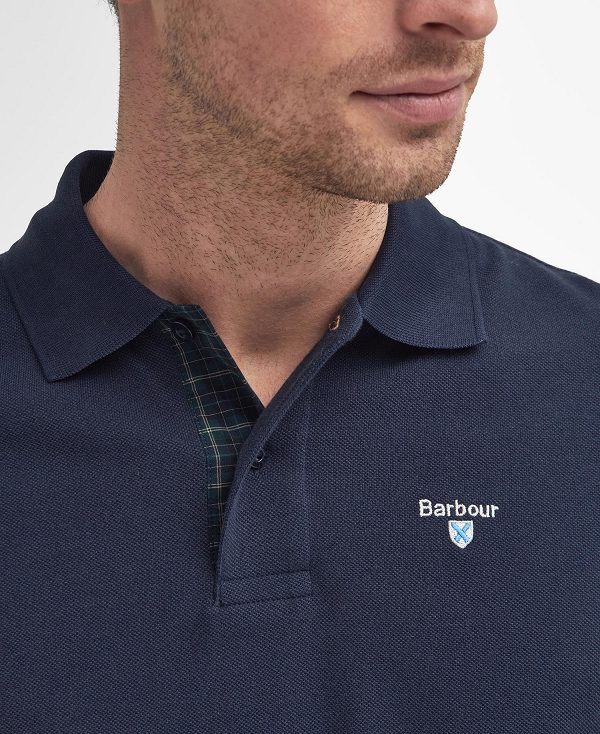 Barbour Cotton Polo Shirt Sapphire Navy | BABO88226