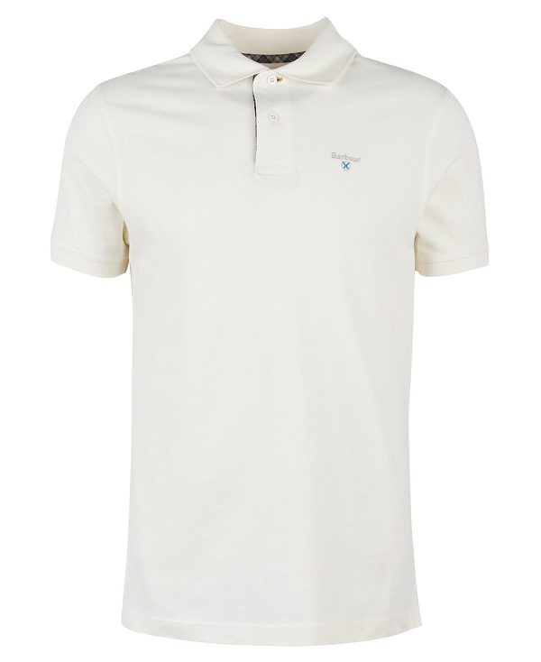 Barbour Cotton Polo Shirt White | BABO88223