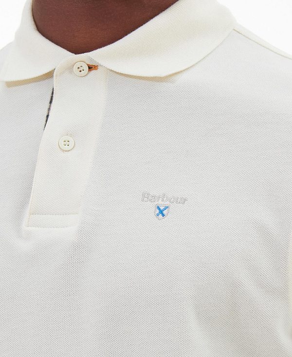 Barbour Cotton Polo Shirt White | BABO88223