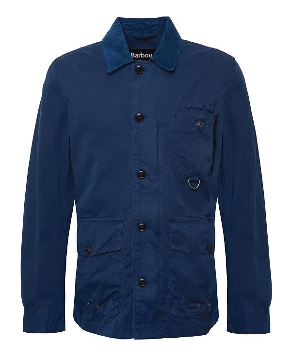 Barbour Cotton Salter Overshirt Classic Navy | BABO87478