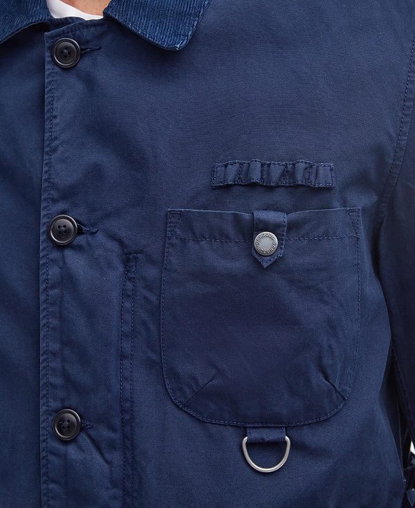 Barbour Cotton Salter Overshirt Classic Navy | BABO87478