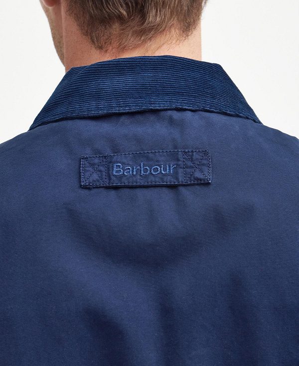 Barbour Cotton Salter Overshirt Classic Navy | BABO87478