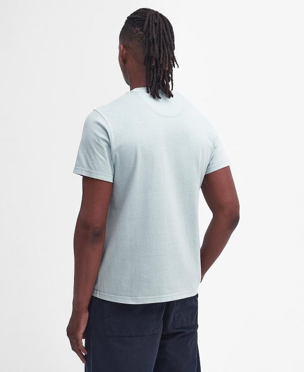 Barbour Cotton T-shirt Blue Chalk | BABO88349