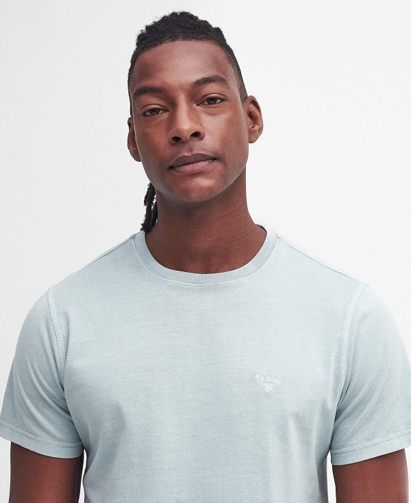 Barbour Cotton T-shirt Blue Chalk | BABO88349