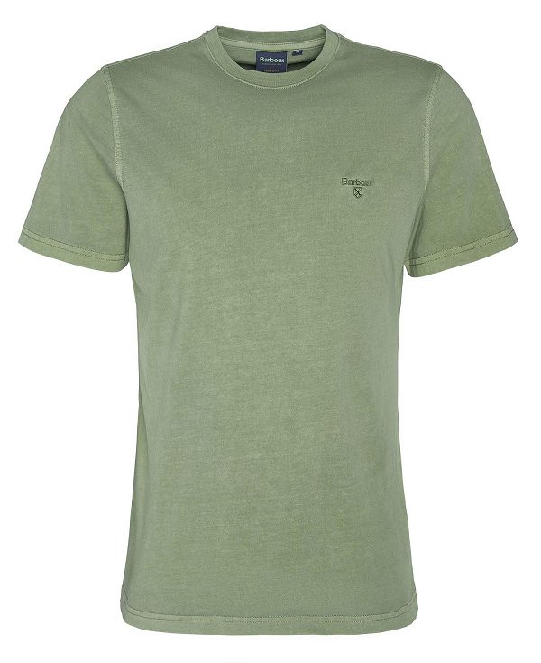 Barbour Cotton T-shirt Pea Green | BABO88348