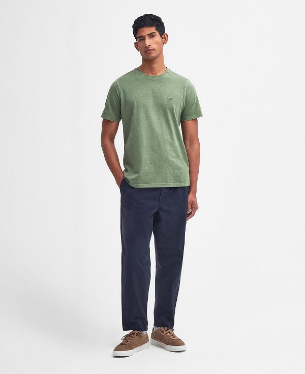 Barbour Cotton T-shirt Pea Green | BABO88348