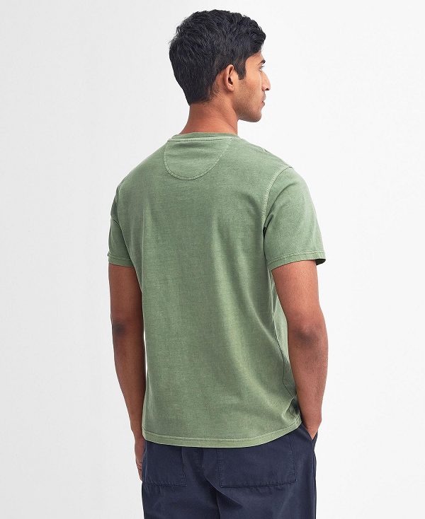 Barbour Cotton T-shirt Pea Green | BABO88348