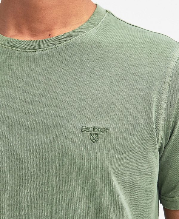 Barbour Cotton T-shirt Pea Green | BABO88348