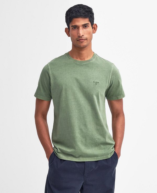 Barbour Cotton T-shirt Pea Green | BABO88348