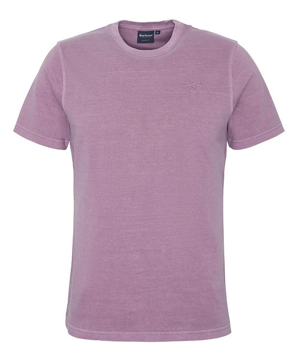 Barbour Cotton T-shirt Purple Slate | BABO88309