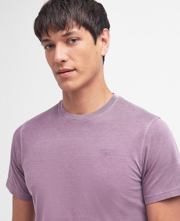 Barbour Cotton T-shirt Purple Slate | BABO88309