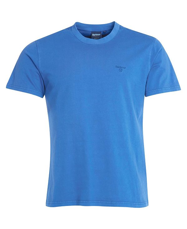 Barbour Cotton T-shirt Sky | BABO88257