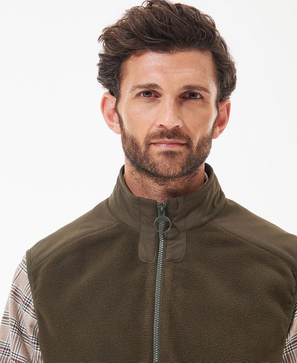 Barbour Country Fleece Gilet Green | BABO88716