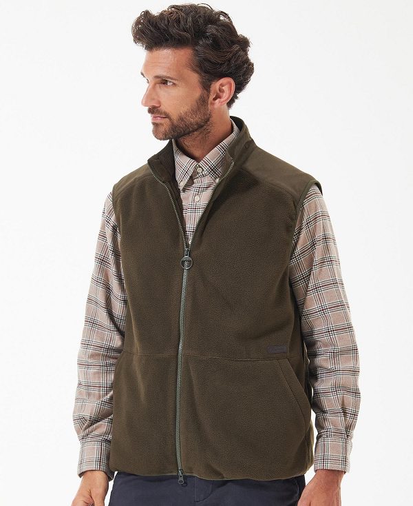 Barbour Country Fleece Gilet Green | BABO88716