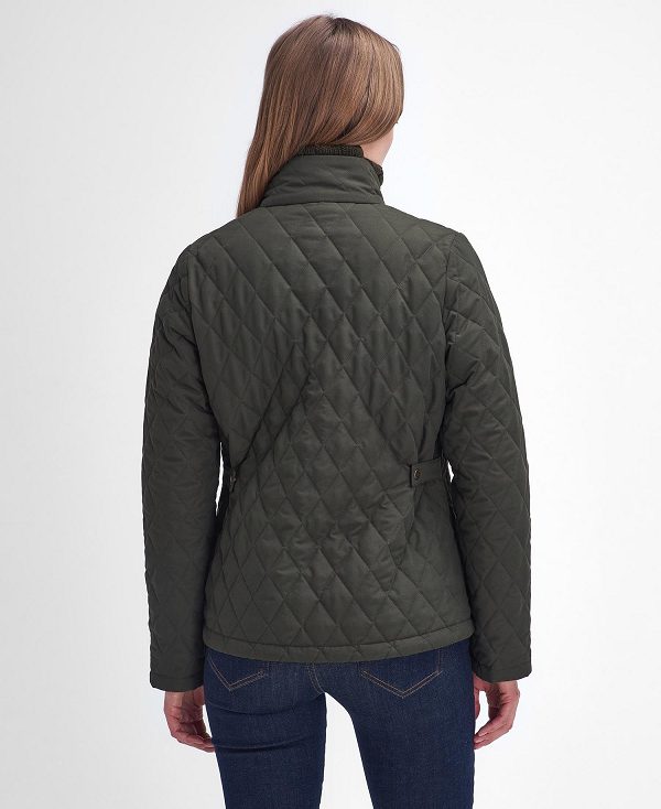 Barbour Country Winter Shoveler Quilted Jacket Dark Olive/Classic | BABO89335