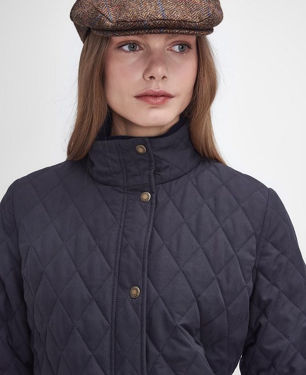 Barbour Country Winter Shoveler Quilted Jacket Navy/Classic | BABO89336