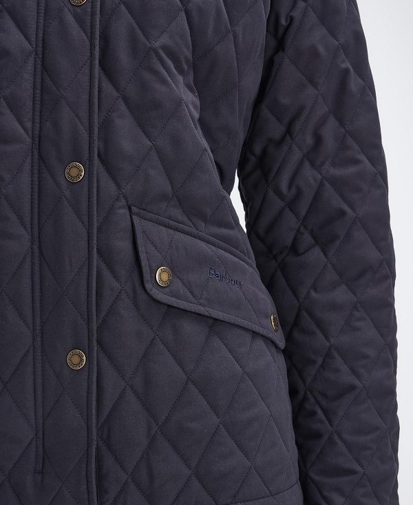 Barbour Country Winter Shoveler Quilted Jacket Navy/Classic | BABO89336