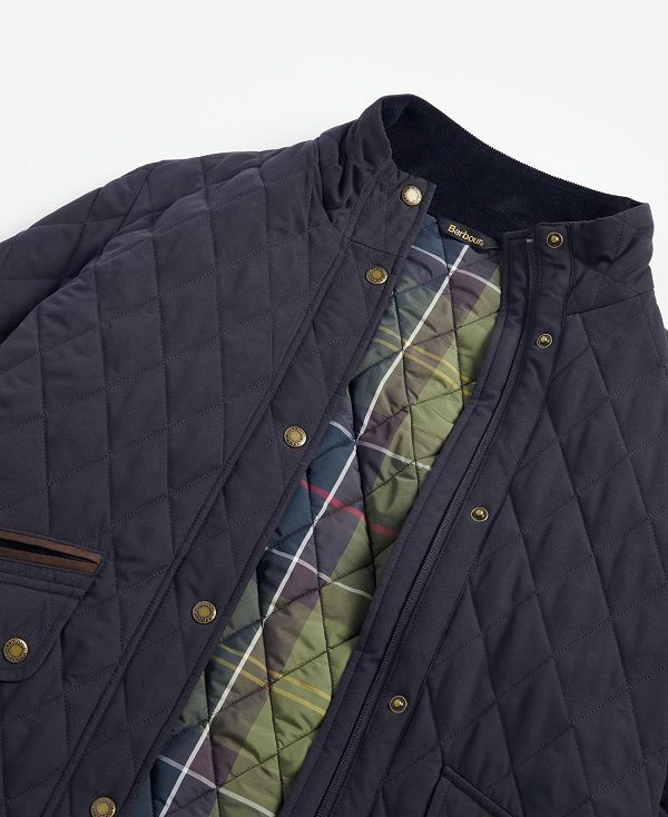 Barbour Country Winter Shoveler Quilted Jacket Navy/Classic | BABO89336