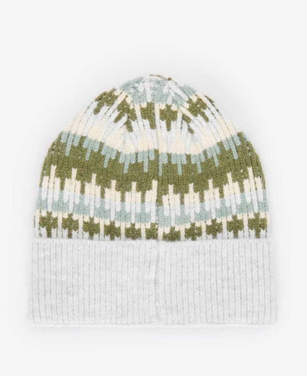 Barbour Craster Fairisle Beanie Ancient Loden | BABO90016