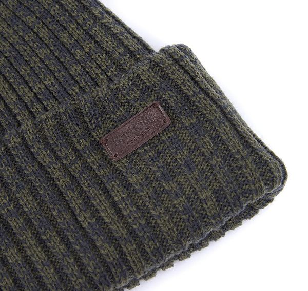 Barbour Crimdon Beanie & Scarf Gift Set Navy | BABO89117