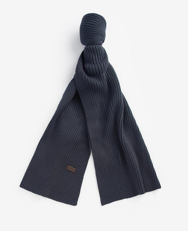 Barbour Crimdon Beanie & Scarf Gift Set Navy | BABO89118