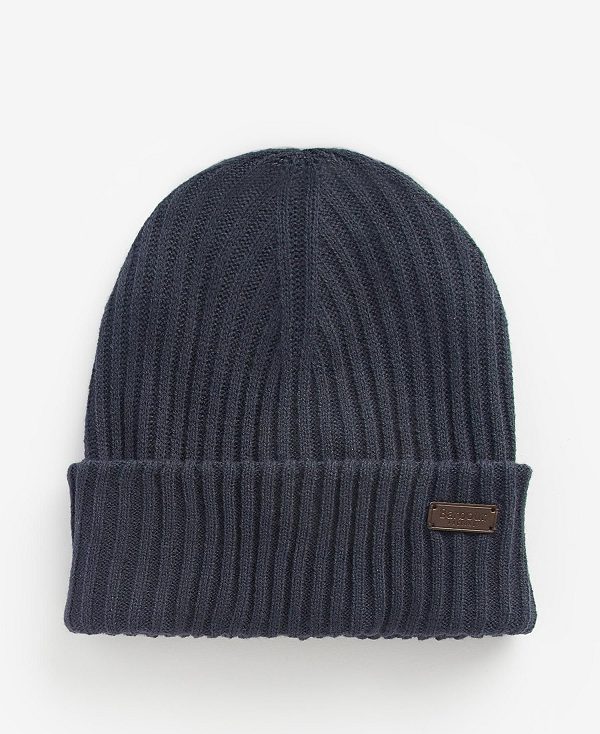 Barbour Crimdon Beanie & Scarf Gift Set Navy | BABO89118