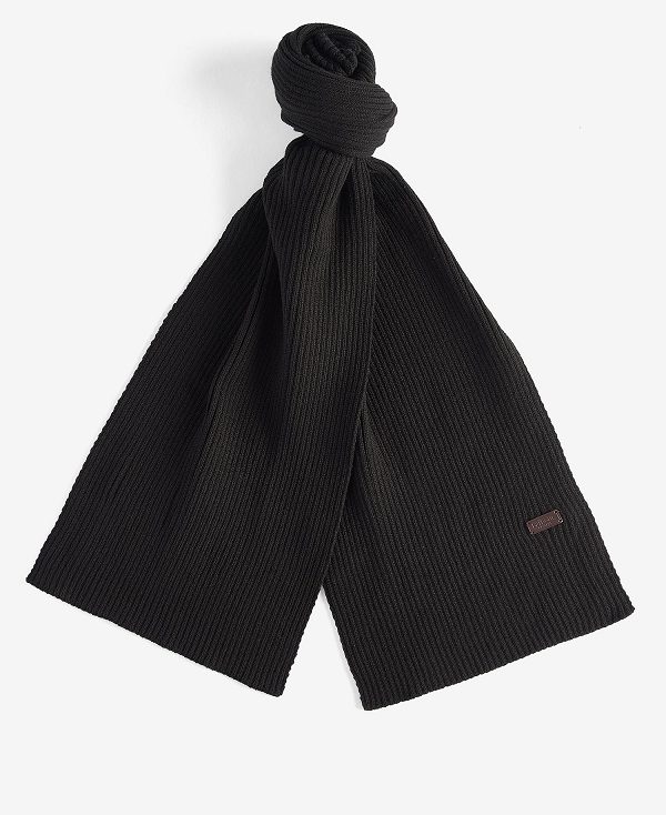 Barbour Crimdon Beanie & Scarf Gift Set Black | BABO89120