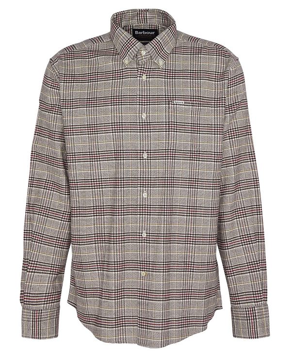 Barbour Crompton Regular Long-sleeved Shirt Red | BABO87934