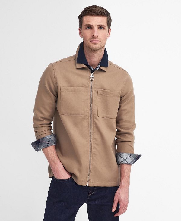 Barbour Dalton Tailored Overshirt Brown | BABO87997