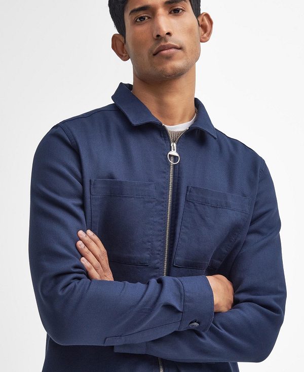 Barbour Dalton Tailored Overshirt Navy | BABO88006