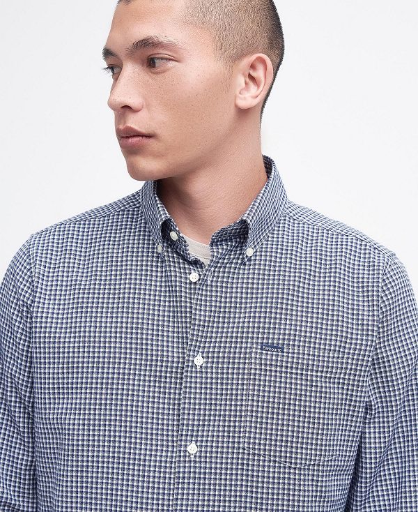 Barbour Darnick Tailored Shirt Navy | BABO87666