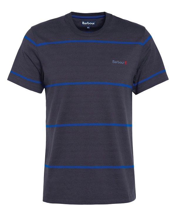 Barbour Dart Striped T-shirt Black | BABO88290