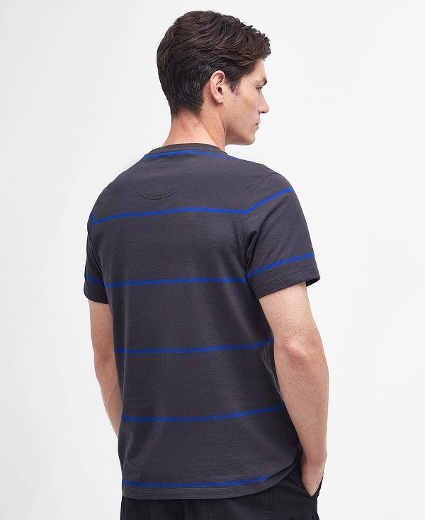 Barbour Dart Striped T-shirt Black | BABO88290