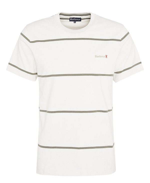 Barbour Dart Striped T-shirt White | BABO88291