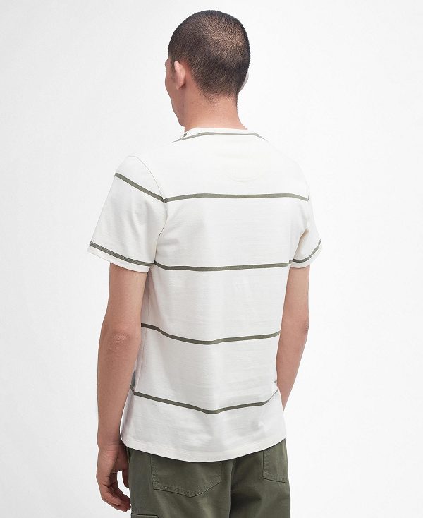 Barbour Dart Striped T-shirt White | BABO88291