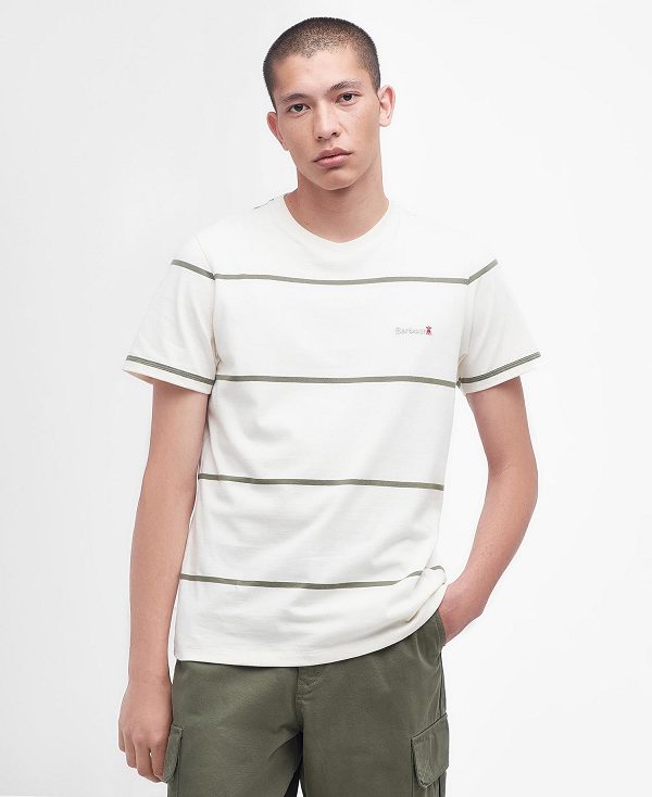 Barbour Dart Striped T-shirt White | BABO88291