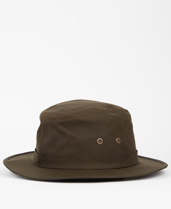 Barbour Dawson Wax Safari Hat Sand | BABO88970