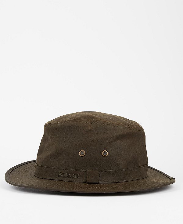 Barbour Dawson Wax Safari Hat Sand | BABO88970