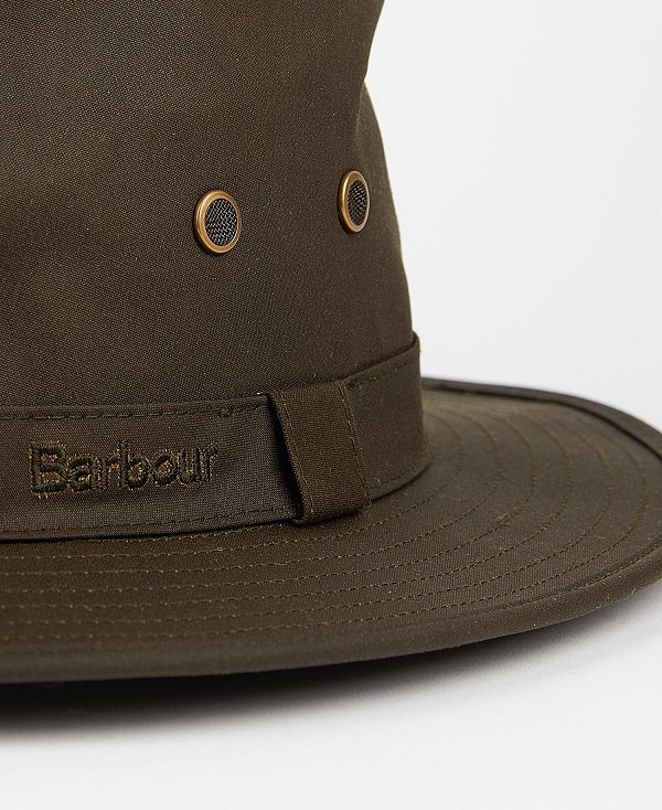 Barbour Dawson Wax Safari Hat Sand | BABO88970